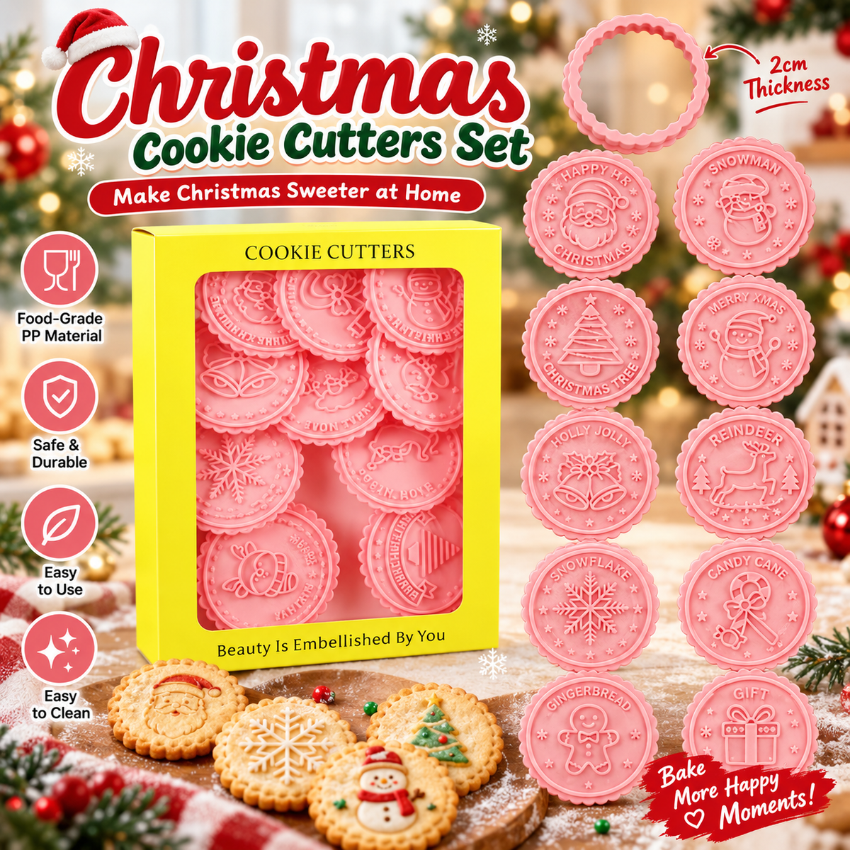 💥 Last Day! Special Sale 🎁Festive Christmas Cookie Cutter Set🥧✨